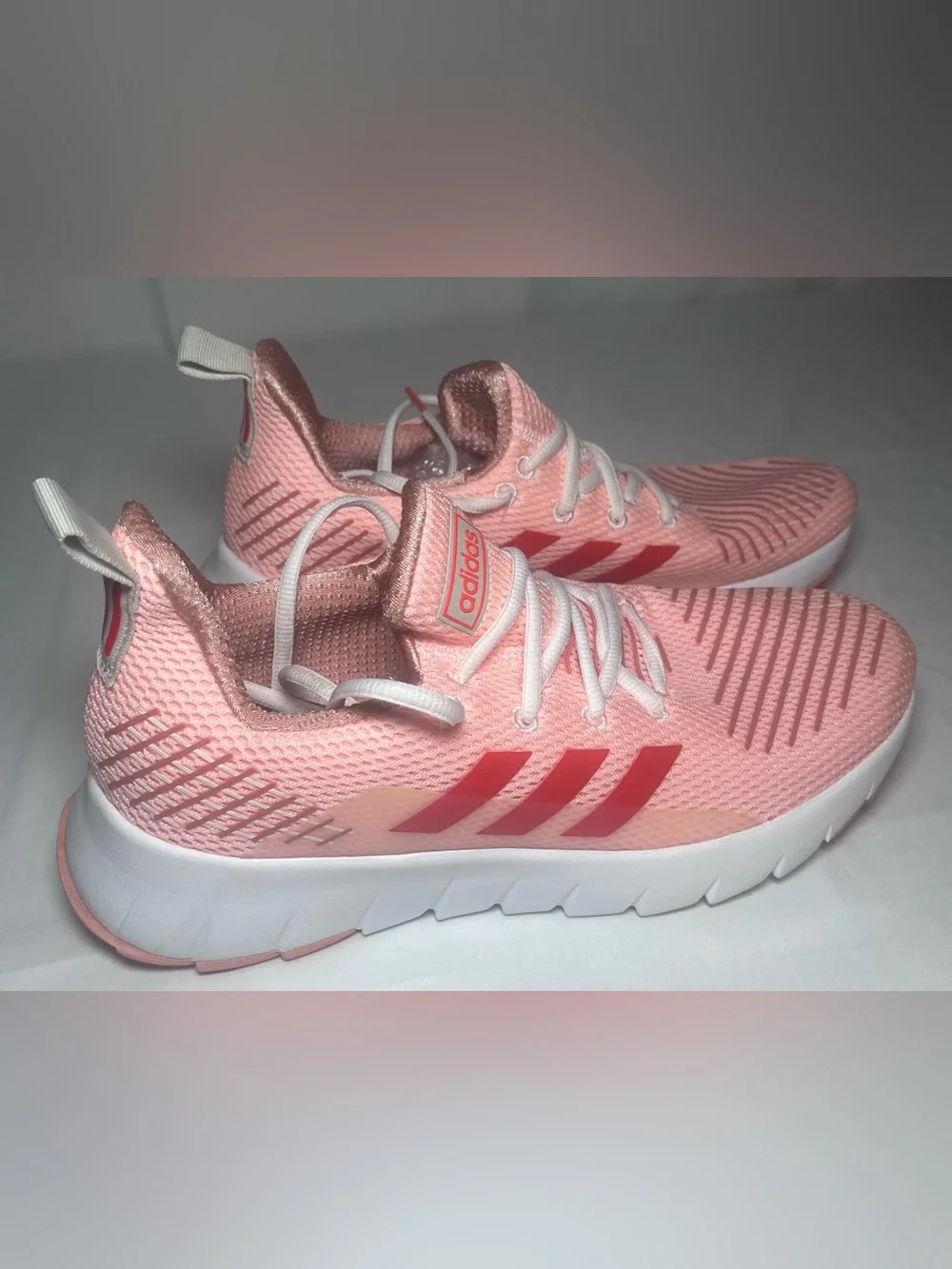 adidas Asweego Pink Sneakers with Red Three-Stripes